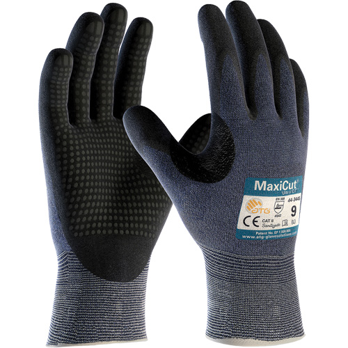ATG MaxiCut&reg; Ultra DT, Size Large, 15 Gauge, Nitrile Coated, Engineered Yarn Shell, ASTM ANSI Level A3/EN 388 Level 5/EN 388 Level C Stor-it Systems
