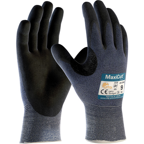 Gants r&eacute;sistants aux coupures compatibles avec les &eacute;crans tactiles ATG MaxiCut Ultra, Taille T-petit, Calibre 15, Rev&ecirc;tement Nitrile, Enveloppe en Fil technique, ASTM ANSI niveau A3/EN 388 niveau 5/EN 388 niveau C Stor-it Systems