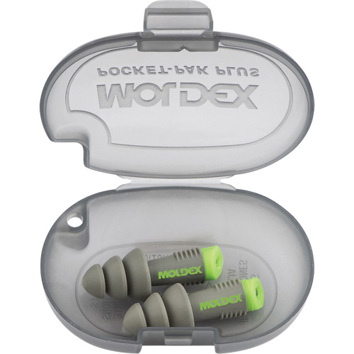 Alphas Reusable Earplugs, Uncorded, Bulk - Plastic Case, 27 dB NRR, One-Size Stor-it Systems