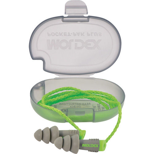 Bouchons d'oreilles r&eacute;utilisables Alphas, Avec cordon, Vrac - &eacute;tui en plastique, 27 dB NRR, Taille unique Stor-it Systems