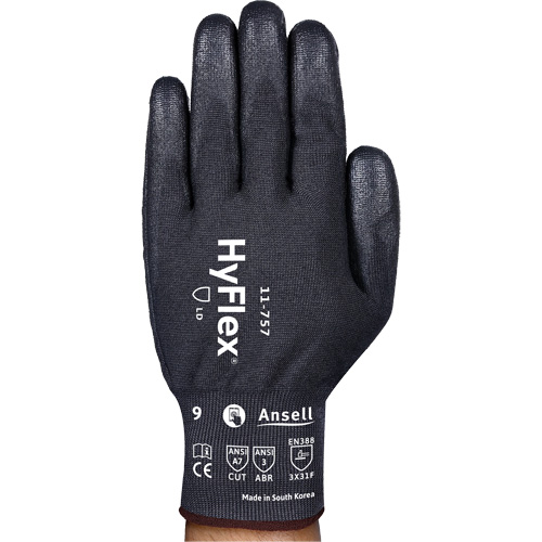 Gants r&eacute;sistant aux coupures Hyflex 11-757, Taille 7, Calibre 18, Rev&ecirc;tement Polyur&eacute;thane, Enveloppe en Intercept, ASTM ANSI niveau A7/EN 388 niveau F Stor-it Systems