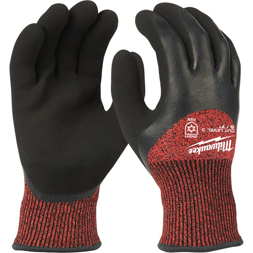 Winter Cut-Resistant Gloves, Size X-Large, 15 Gauge, Rubber Latex Coated, ANSI/ISEA 105 Level 3 Stor-it Systems