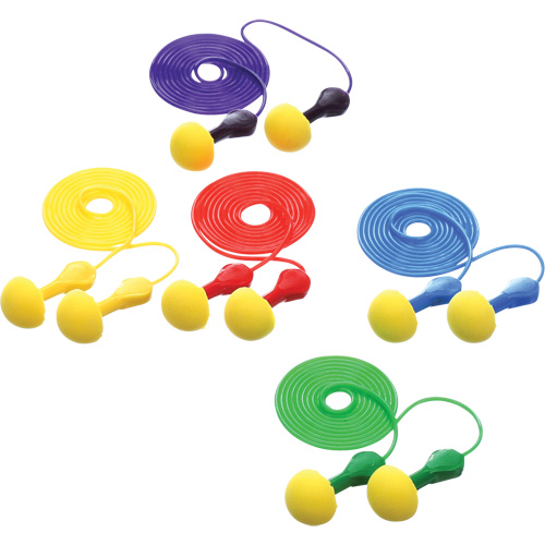 Bouchons d'oreilles rapides de style capsule E-A-R, Avec cordon, Vrac - Sachet coussin, 25 dB NRR, Taille unique Stor-it Systems