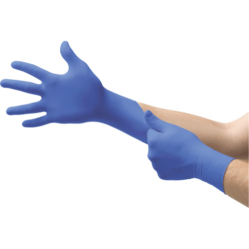 Gants d'examen d'usage multiple Microflex Cobalt N19, T-petit, Nitrile, 3,9 mils, Sans poudre, Bleu, Classe 2 Stor-it Systems