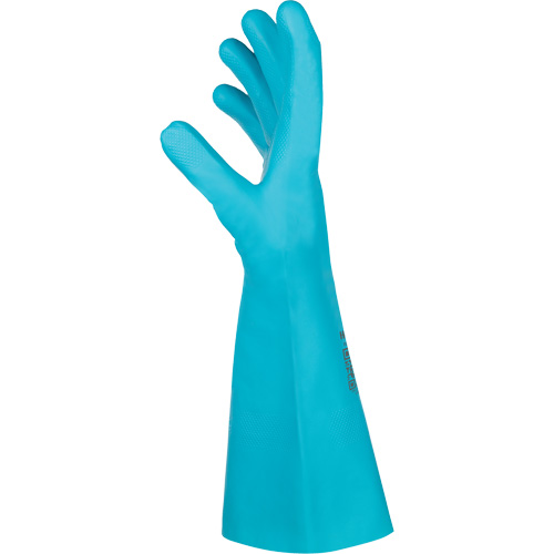 Flextril Chemical Gloves, Size 7, 12.5" L, Nitrile, Nylon Inner Lining Stor-it Systems