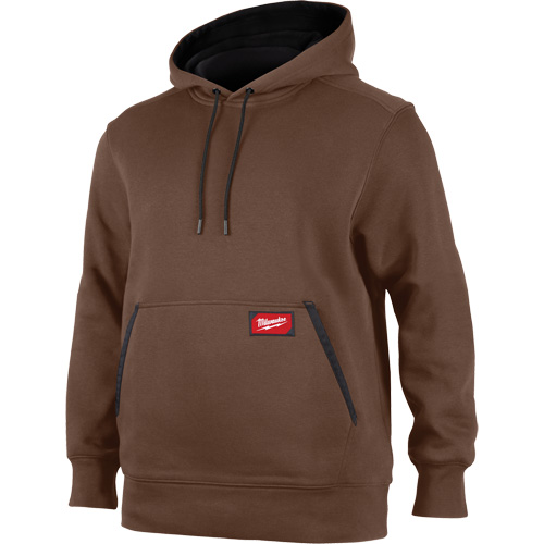 Midweight Pullover Hoodie, Men's, Small, Brown Stor-it Systems