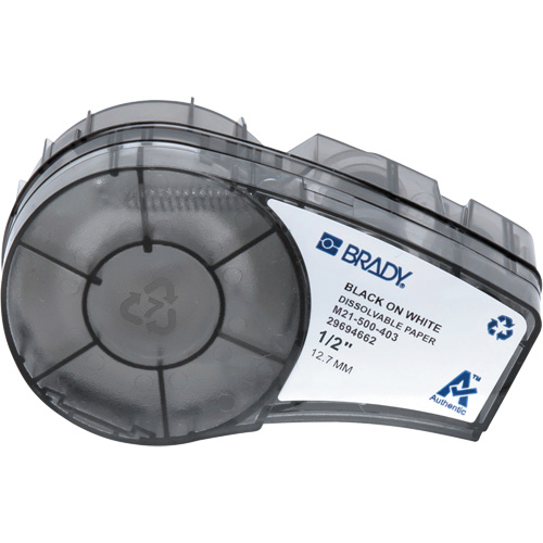 Water Soluble Labels with Ribbon, Black Stor-it Systems