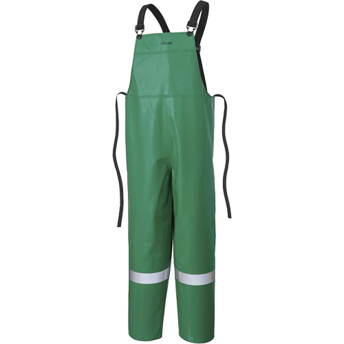 P43 035 CA-43&reg; FR Chemical- & Acid-Resistant Safety Bib Pants, Small, Green Stor-it Systems