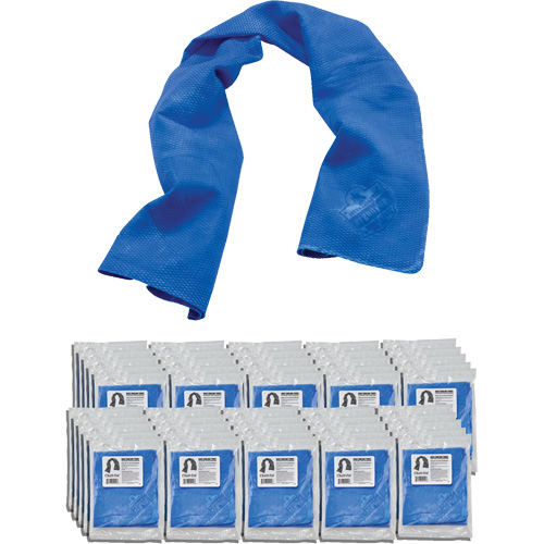 Serviette de refroidissement par &eacute;vaporation Chill-Its 6602, Bleu Stor-it Systems
