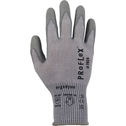 ProFlex 7024 Cut-Resistant Gloves, Size Small, 13 Gauge, Polyurethane Coated, Polyester/HPPE/Spandex Shell, ASTM ANSI Level A2/EN 388 Level B Stor-it Systems