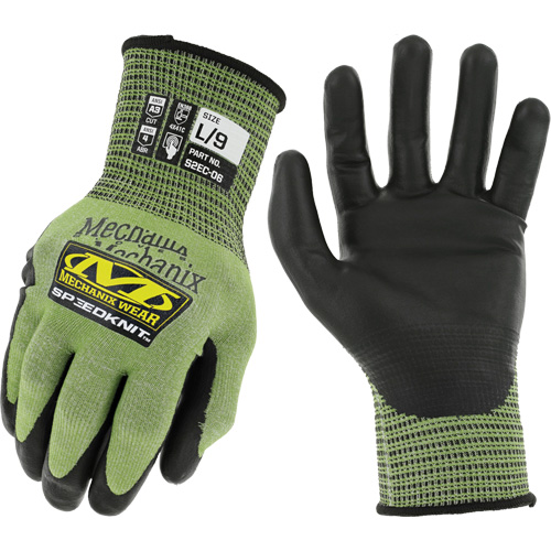 Speedknit S2EC06 Cut-Resistant Gloves, Size Small/7, 18 Gauge, Urethane Coated, HPPE/Tungsten Shell, ASTM ANSI Level A4/EN 388 Level D Stor-it Systems