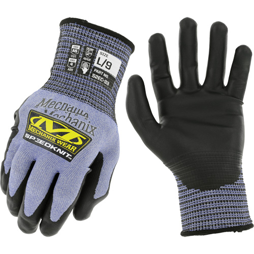 Gants r&eacute;sistants aux coupures SpeeKnit S2EC33, Taille Moyen/8, Calibre 18, Rev&ecirc;tement Ur&eacute;thane, Enveloppe en PEHP/Tungst&egrave;ne, ASTM ANSI niveau A5/EN 388 niveau D Stor-it Systems