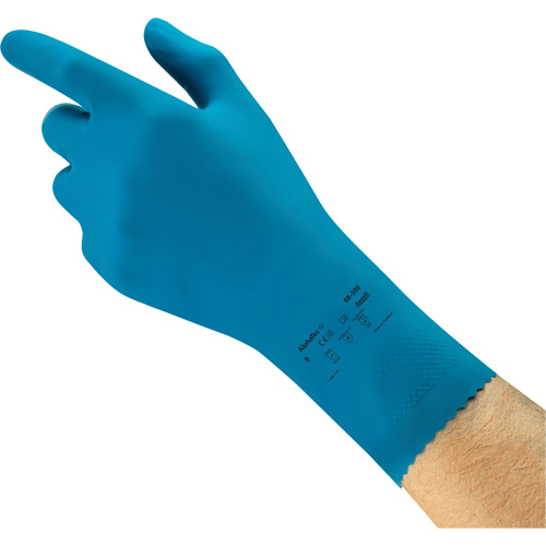 AlphaTec&reg; 88-356 Chemical-Resistant Food-Processing Gloves, Size 7, 12" L, Rubber Latex, 17-mil Stor-it Systems