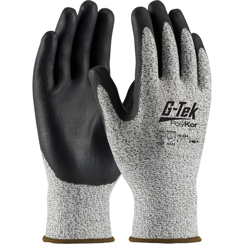 G-Tek&reg; Cut Resistant Gloves, Size X-Small, 13 Gauge, Nitrile Coated, PolyKor&reg; Shell, ASTM ANSI Level A2/EN 388 Level 3/EN 388 Level B Stor-it Systems