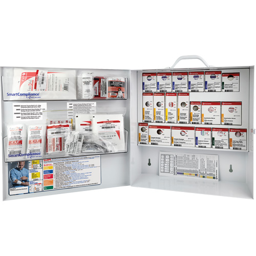 Armoire pour premiers soins SmartCompliance, R&eacute;pond &agrave; la norme CSA Z1220-17 type 2 environnements &agrave; faible risque, Moyen (26-50 travailleurs) Stor-it Systems