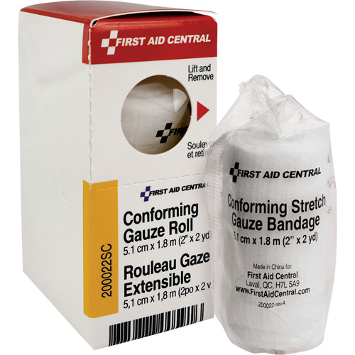 Recharge de bandage en gaze &eacute;tirable et conforme SmartCompliance, Rouleau, 6' lo x 2" la, St&eacute;rile, Dispositif m&eacute;dical Classe 1 Stor-it Systems