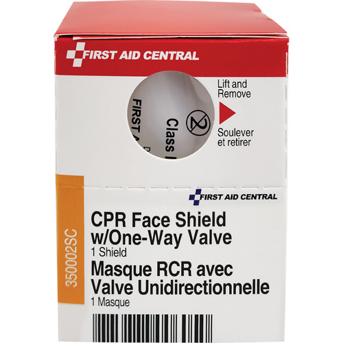 SmartCompliance&reg; Refill CPR Faceshield with One-Way Valve, Single Use Faceshield, Class 2 Stor-it Systems