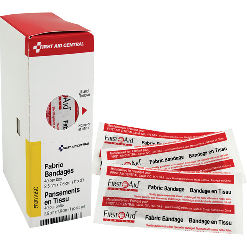 Recharge de bandages adh&eacute;sifs SmartCompliance, Rectangulaire/carr&eacute;e, 3", Tissu, Non st&eacute;rile Stor-it Systems