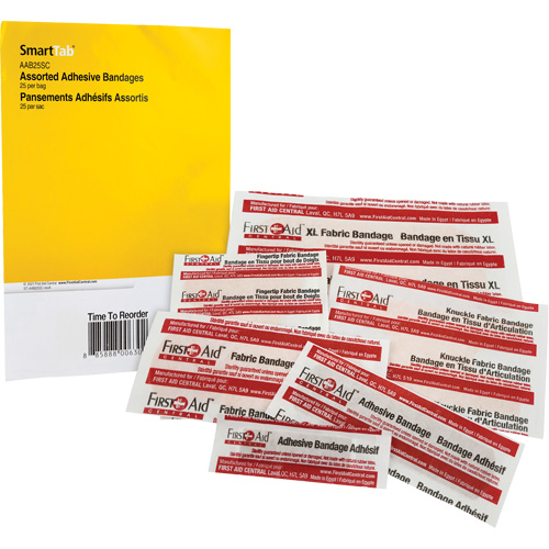Recharge de bandages adh&eacute;sifs SmartCompliance, Assorti, Tissu/Plastique, Non st&eacute;rile Stor-it Systems