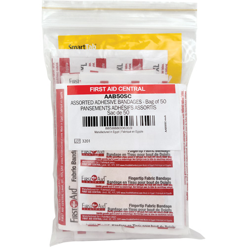 SmartCompliance&reg; Refill Adhesive Bandages, Assorted, Fabric/Plastic, Non-Sterile Stor-it Systems