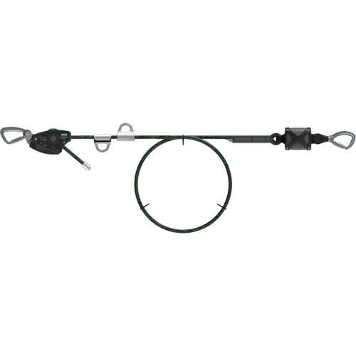 100' Rope Temporary Horizontal Lifeline, Kernmantle Stor-it Systems