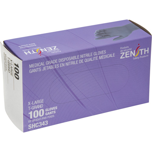 Medical Grade Disposable Gloves, X-Large, Nitrile, 6-mil, Powder-Free, Black, Class 2 Stor-it Systems