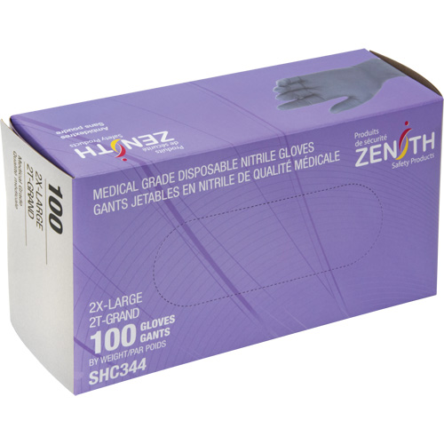 Medical Grade Disposable Gloves, 2X-Large, Nitrile, 6-mil, Powder-Free, Black, Class 2 Stor-it Systems