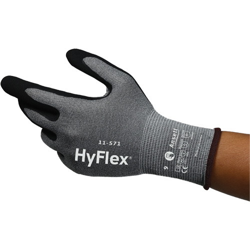 Gants anti-coupures HyFlex 11-571, Taille 5, Calibre 15, Rev&ecirc;tement Nitrile, Enveloppe en Nylon/PEHP/Spandex, ASTM ANSI niveau A4/EN 388 niveau D Stor-it Systems