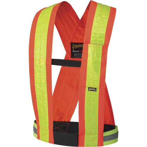 5593 Safety Sash, High Visibility Orange, Yellow Reflective Colour, One Size Stor-it Systems