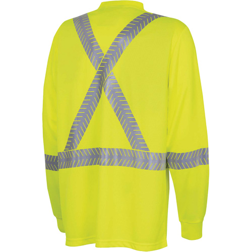 6905A Chandail de s&eacute;curit&eacute; &agrave; manches longues ultra respirant et ultra frais, T-petit, Jaune lime haute visibilit&eacute; Stor-it Systems