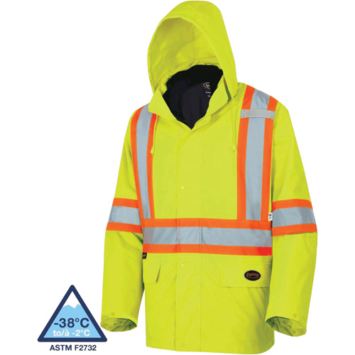 5633 The Rock 3-in-1 Parka, High Visibility Lime-Yellow, X-Small Stor-it Systems