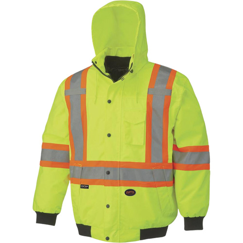 5023 Veste aviateur imperm&eacute;able 7 en 1, Polyester, Jaune lime haute visibilit&eacute;, Petit Stor-it Systems