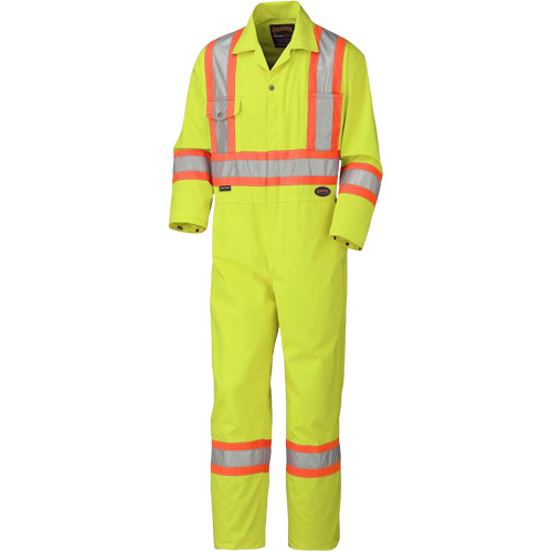 5512 Coveralls, 36, High Visibility Lime-Yellow Stor-it Systems