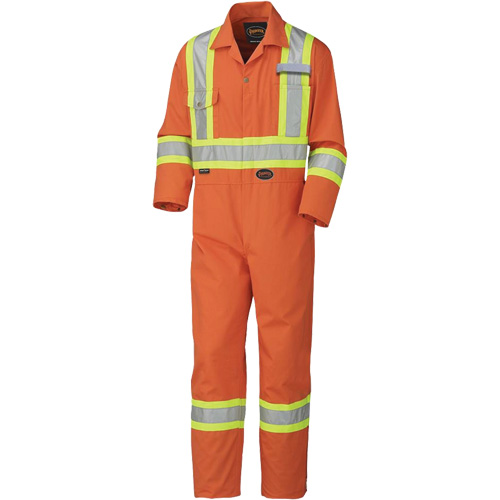 5513 Industrial Wash Coveralls, 36, High Visibility Orange Stor-it Systems