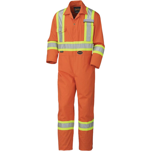 5513T Industrial Wash Coveralls, 40 (Tall), High Visibility Orange Stor-it Systems