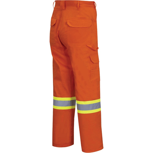 4462 Bright Safety Cargo Pants with Startech&reg; Tape, Cotton, 30, High Visibility Orange Stor-it Systems