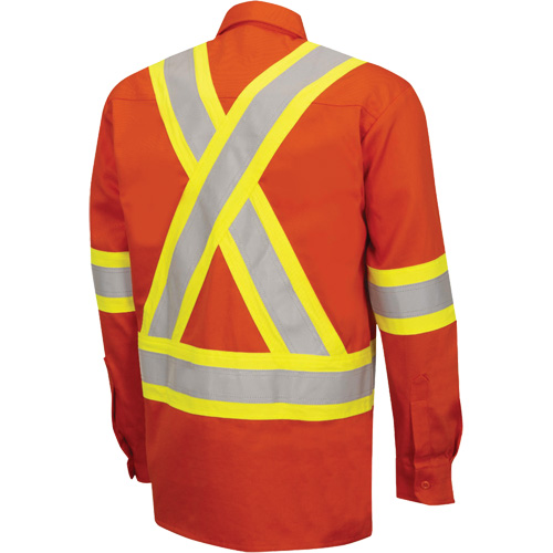 7743 Chemise de s&eacute;curit&eacute; ignifug&eacute;e FR-Tech, Petit, Orange haute visibilit&eacute; Stor-it Systems