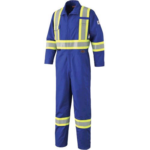 7706 FR-Tech&reg; Flame-Resistant Coverall with Leg Zippers, Size 36, Royal Blue, 9.7 cal/cm² Stor-it Systems