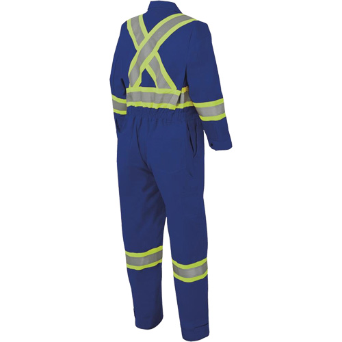 7706 FR-Tech&reg; Flame-Resistant Coverall with Leg Zippers, Size 36, Royal Blue, 9.7 cal/cm² Stor-it Systems