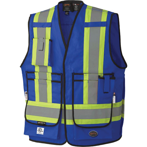 7733 Veste d'arpenteur ignifuge et r&eacute;sistant aux arcs &eacute;lectriques FR-Tech, Petit, Bleu royal, 9,7 cal/cm² Stor-it Systems