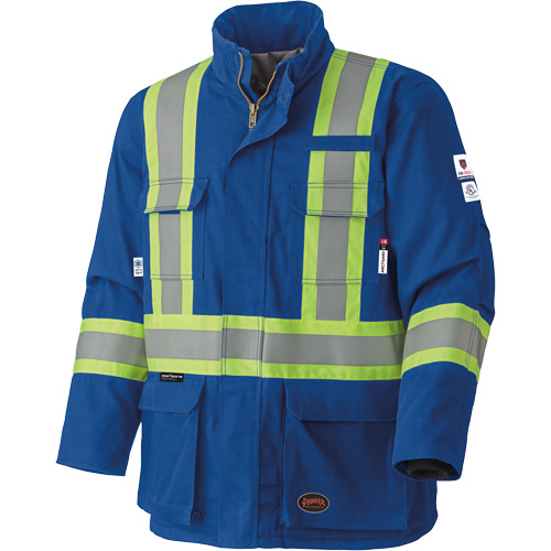 5523 Flame-Resistant Safety Parka, Small, Royal Blue, 58 cal/cm² Stor-it Systems