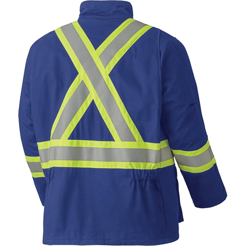 5523 Flame-Resistant Safety Parka, Small, Royal Blue, 58 cal/cm² Stor-it Systems