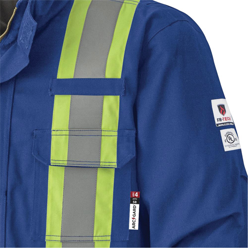 5523 Flame-Resistant Safety Parka, Small, Royal Blue, 58 cal/cm² Stor-it Systems