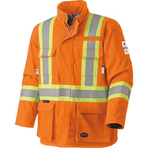 5533 Manteau de s&eacute;curit&eacute; ignifuge, Petit, Orange haute visibilit&eacute;, 58 cal/cm² Stor-it Systems