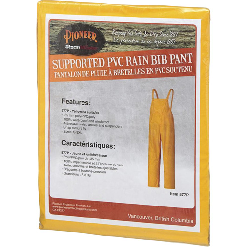 577P Salopette Storm Master, Petit, Polyester/PVC, Jaune Stor-it Systems