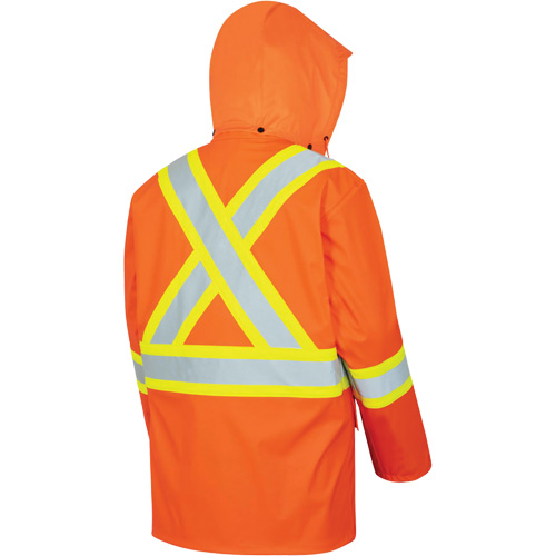 5892PKT High-Visibility FR Waterproof Safety Jacket, X-Small, High Visibility Orange Stor-it Systems