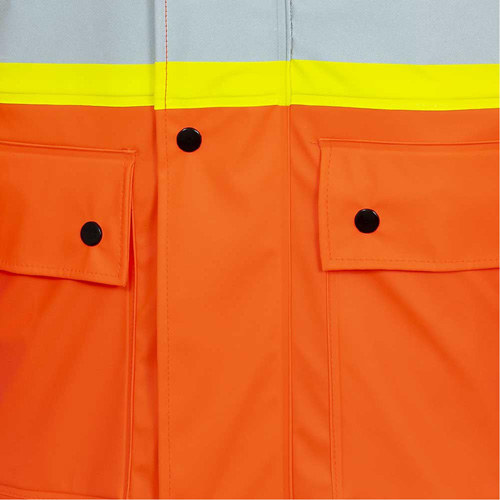 5892PKT High-Visibility FR Waterproof Safety Jacket, X-Small, High Visibility Orange Stor-it Systems