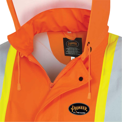 5892PKT High-Visibility FR Waterproof Safety Jacket, X-Small, High Visibility Orange Stor-it Systems