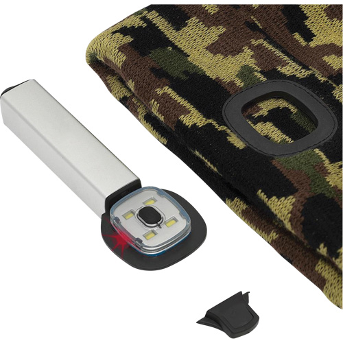 5677 Tuque en tricot avec lampe frontale &agrave; DEL, Doublure en Molleton, Taille unique, Camo Stor-it Systems