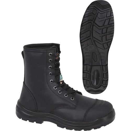 1027 Black 8" Work Boots, Leather, Steel Toe, Size 10 Stor-it Systems